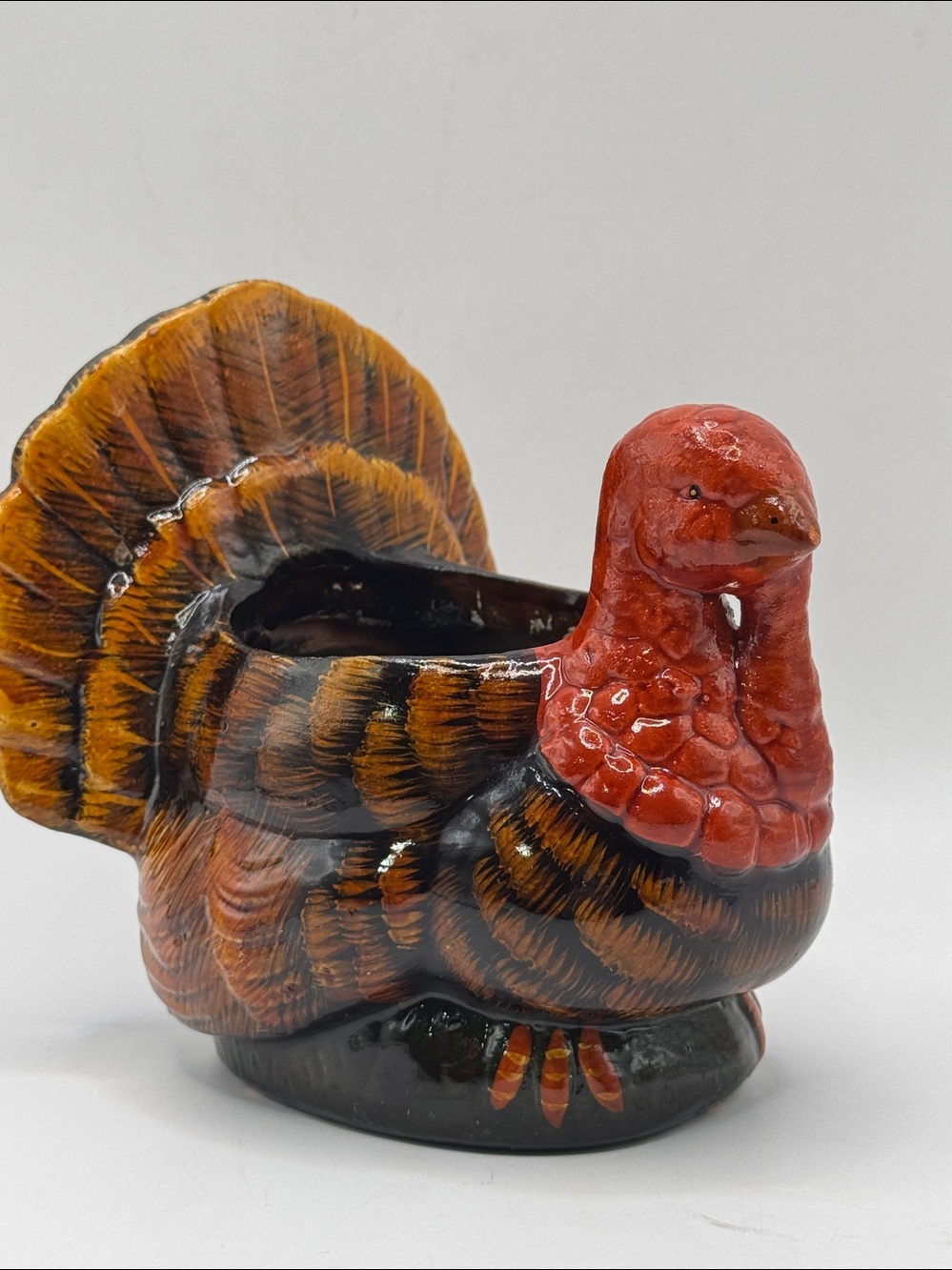 Vintage Turkey Planter ceramic